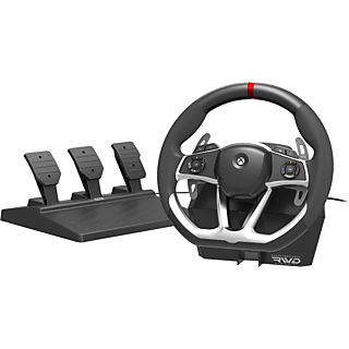 HORI Force Feedback Racing Wheel DLX - Volant avec pédales (Noir/Argent)