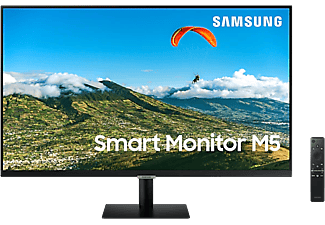 SAMSUNG Smart Monitor M5 mit Fernbedienung, 32 Zoll, FHD, WLAN/BT, DeX, Apps, Schwarz (LS32AM500NRXEN)