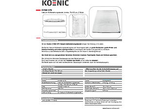KOENIC KVSB-1270 Vakuum-Aufbewahrungsbeutel, Jumbo, 70x120 cm, 2 Stück