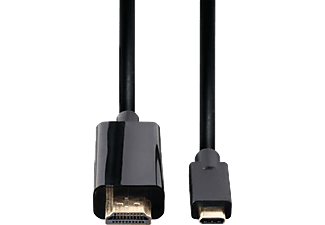 HAMA HM.135724 USB-C, 1.80 m, Ultra HD, HDMI Kablo Siyah