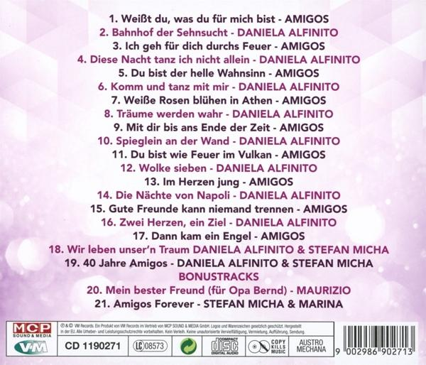 CD-Rückseite mit Titelliste auf Deutsch. Enthält Künstlernamen und einen Barcode.