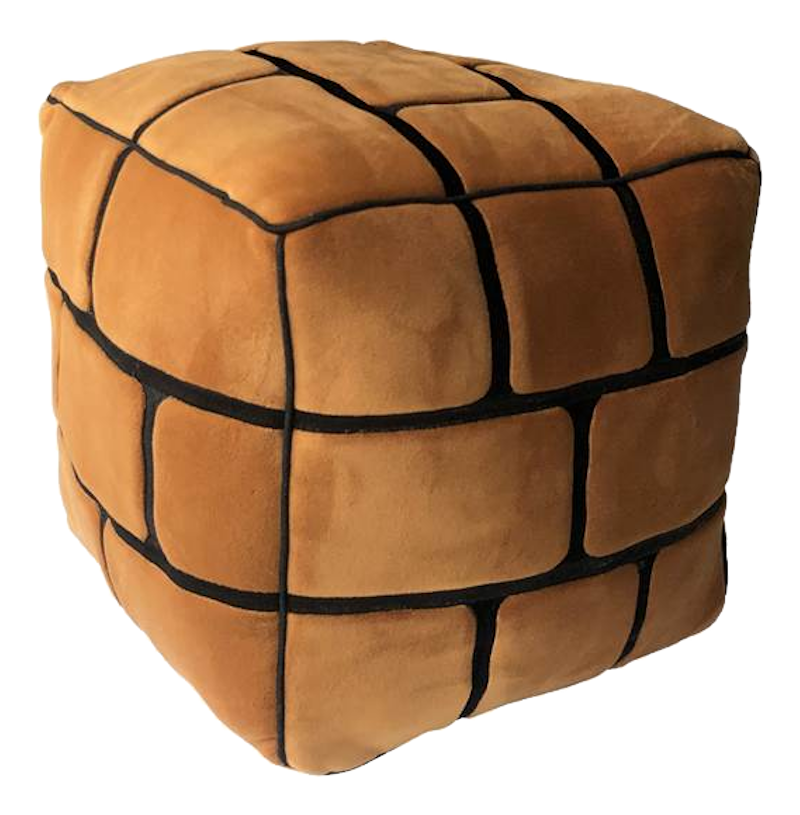 WTT Nintendo - 3D Brick Cube - Dekokissen (Braun/Schwarz)