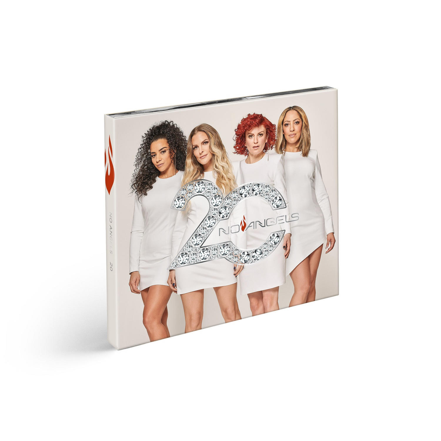 CD-Cover mit vier Frauen in weißen Kleidern und dem Titel '20 NO ANGELS'.