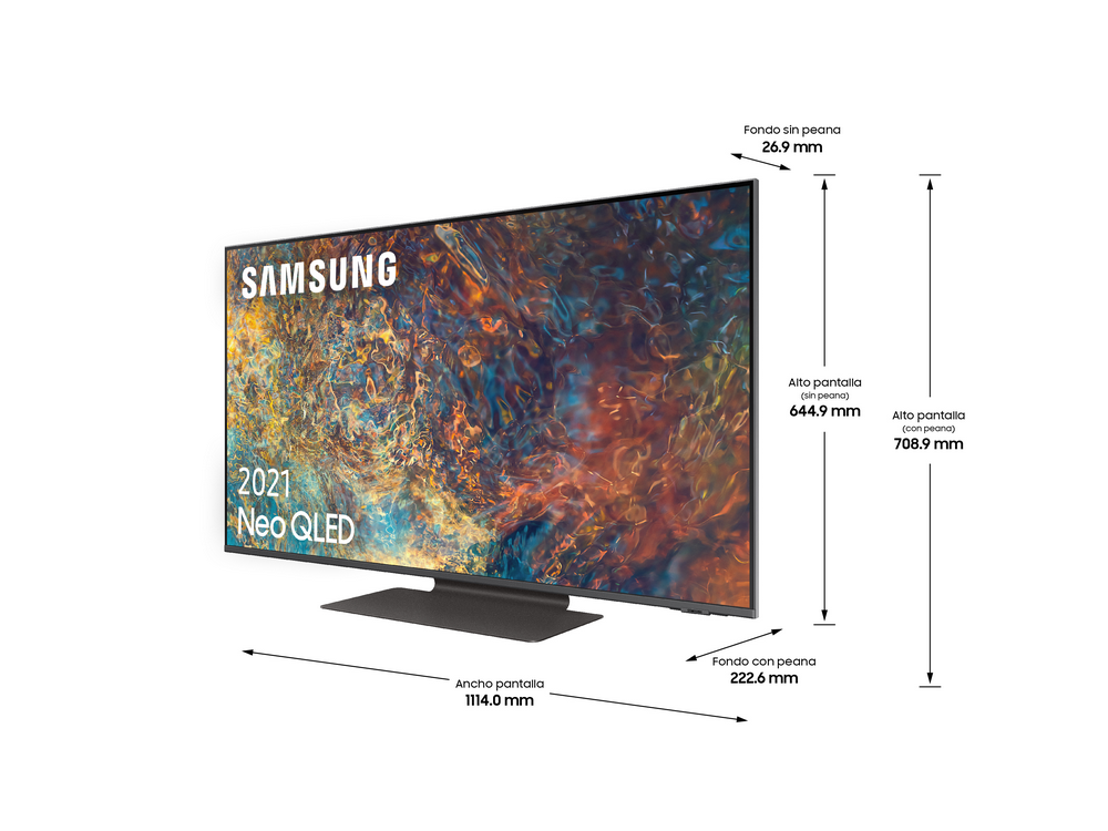 TV QLED 50" - Samsung QE50QN90AATXXC, Neo QLED 4K con IA, HDR 1500, Smart TV, Bluetooth, HDMI, Negro