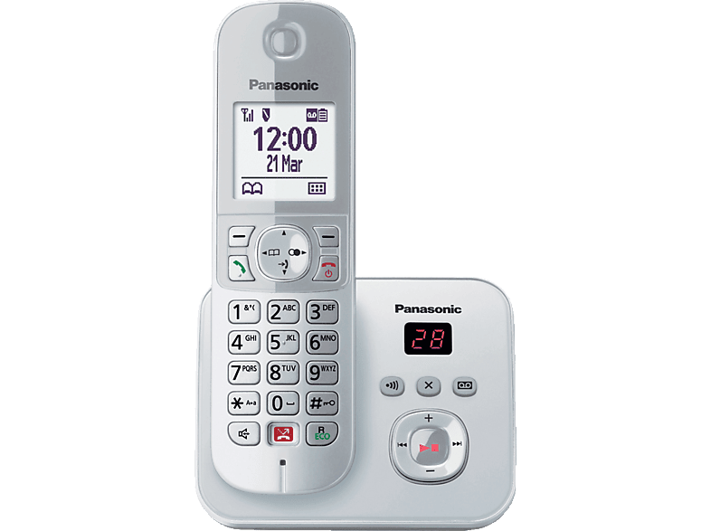 PANASONIC KX-TG6861GS Schnurloses Telefon Schnurloses Perl-silber Telefon 1) kaufen in (Mobilteile: SATURN 