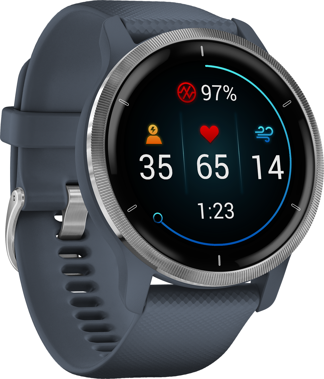 GARMIN Venu 2 Blauw/Zilver