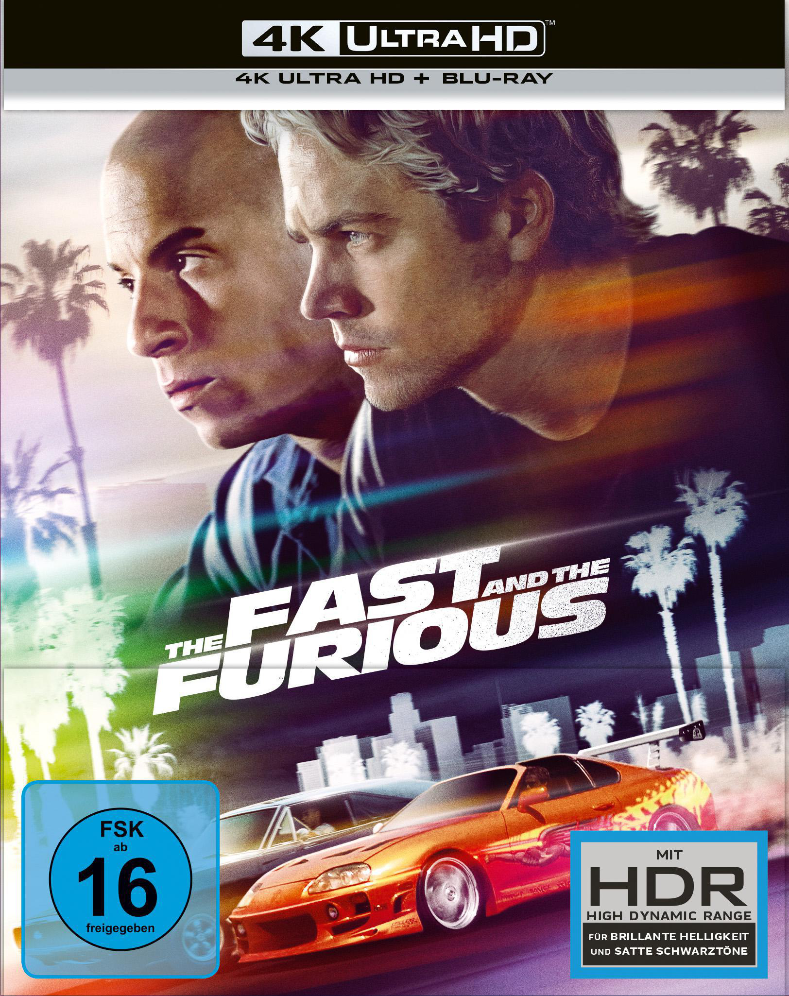 The Fast and the Furious Filmplakat mit Vin Diesel und Paul Walker.