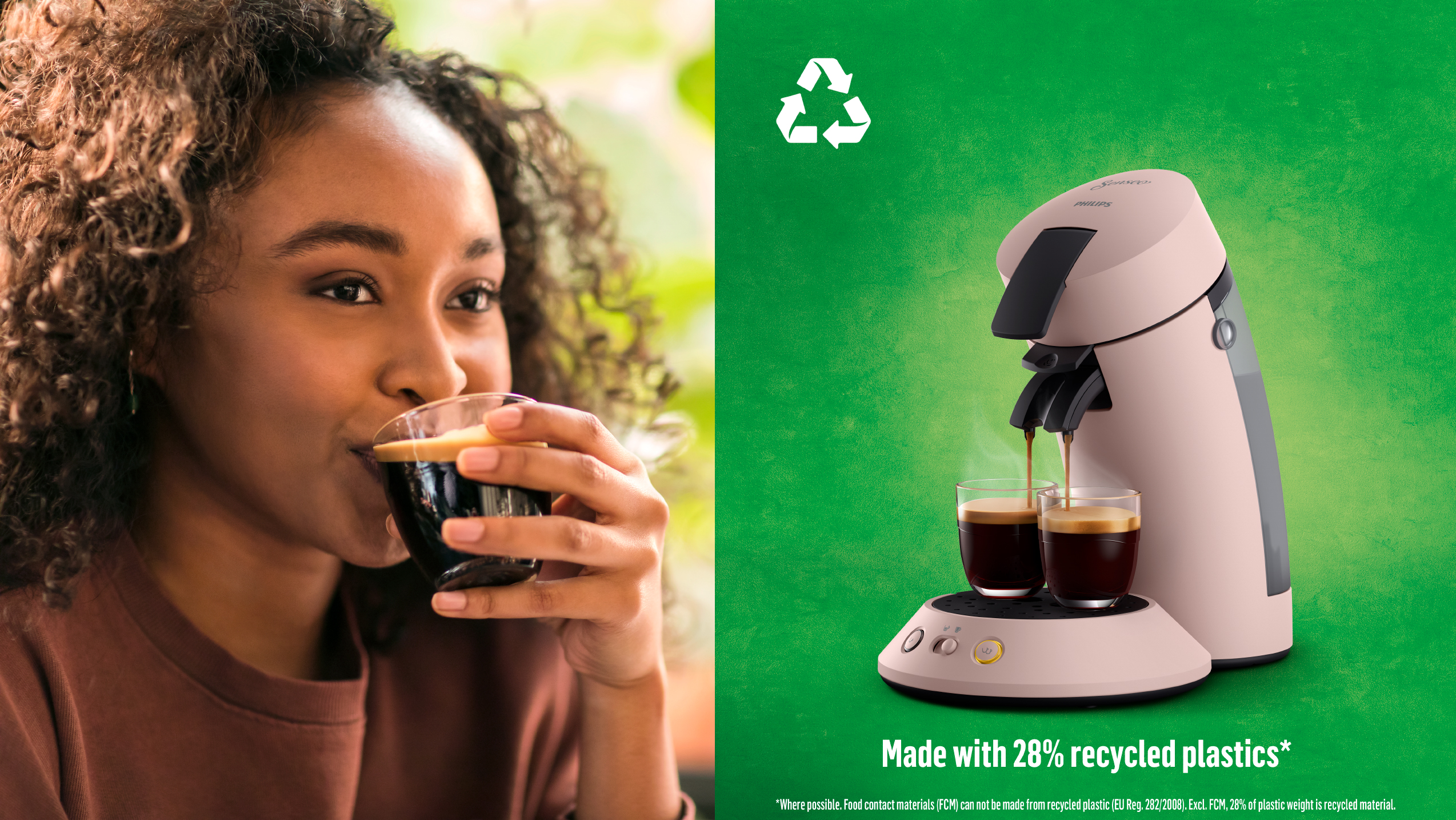 PHILIPS CSA210/30 SENSEO® Original Plus Kaffeepadmaschie, Pink