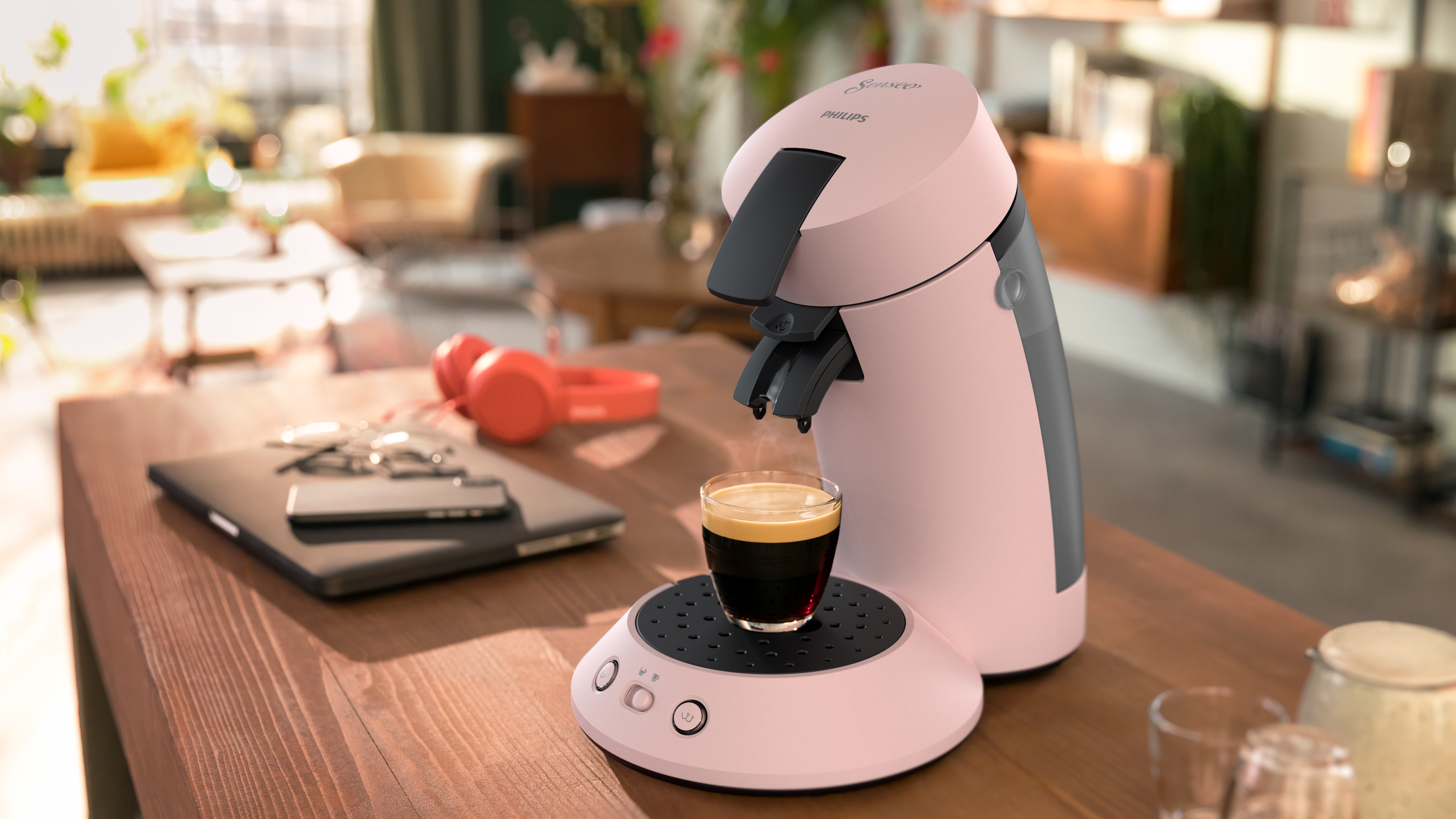 PHILIPS CSA210/30 SENSEO® Original Plus Kaffeepadmaschie, Pink