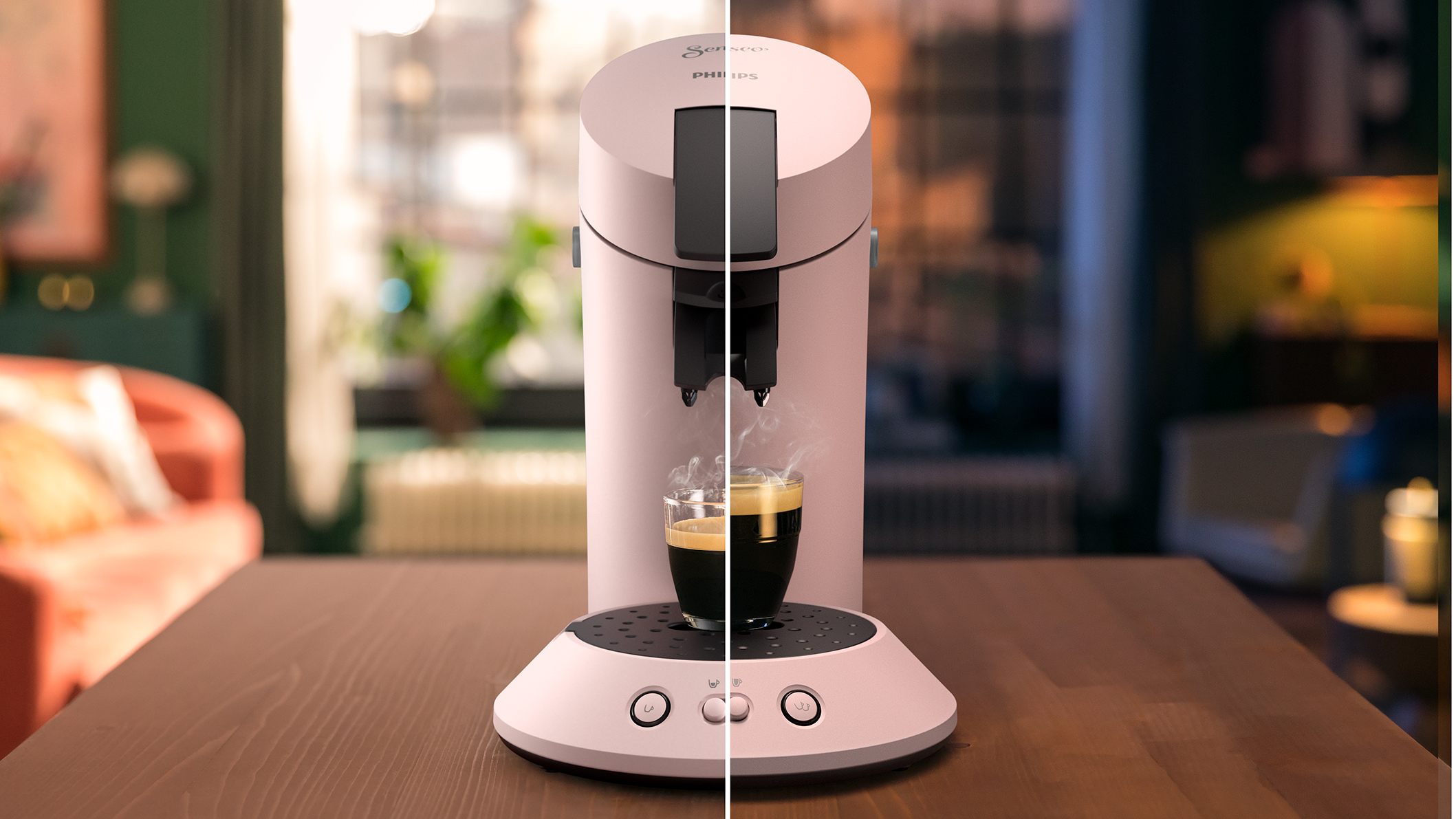 PHILIPS CSA210/30 SENSEO® Original Plus Kaffeepadmaschie, Pink