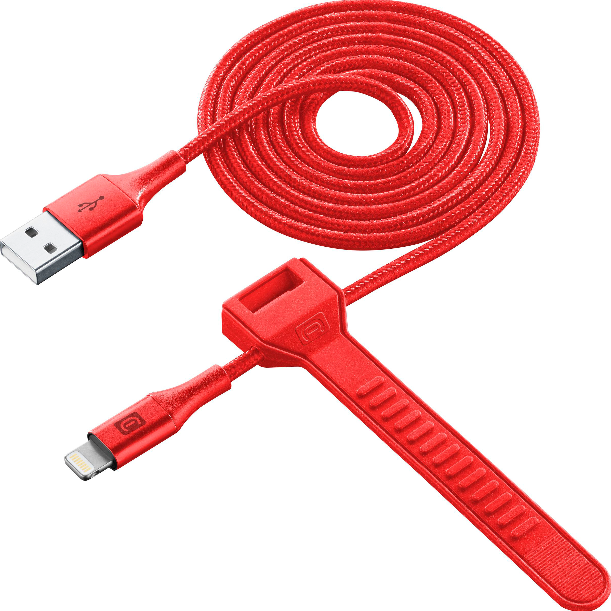 CELLULAR LINE Strip - Câble Lightning (Rouge)