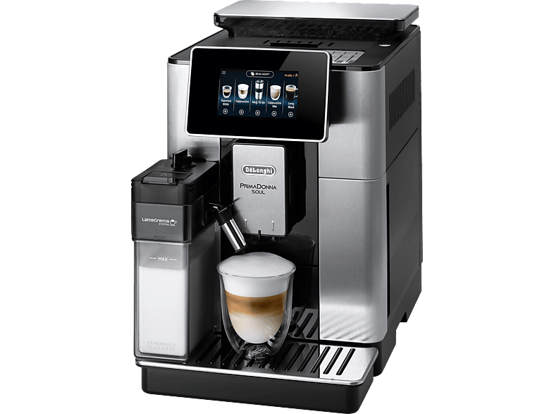 Delonghi Primadonna Soul ECAM 610.75 MB fully automatic coffee machine metal / silver