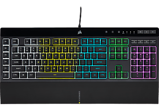 CORSAIR K55 RGB PRO (CH) - Clavier gaming, Filaire, QWERTZ, Full size, Noir