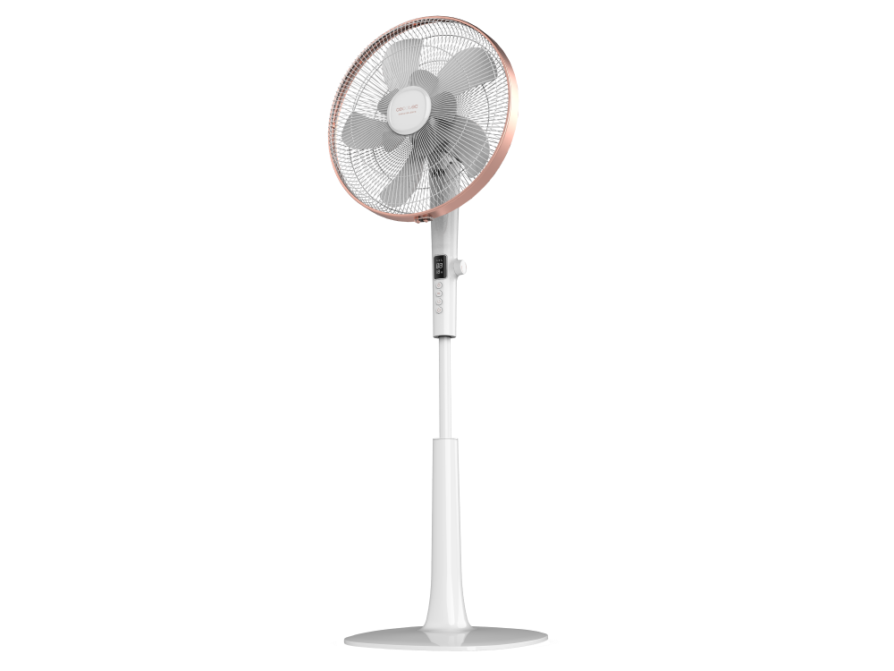 Ventilador de pie - Cecotec EnergySilence 1030 SmartExtreme, 28 W, 10 aspas, 3 velocidades, Modo Turbo, Blanco