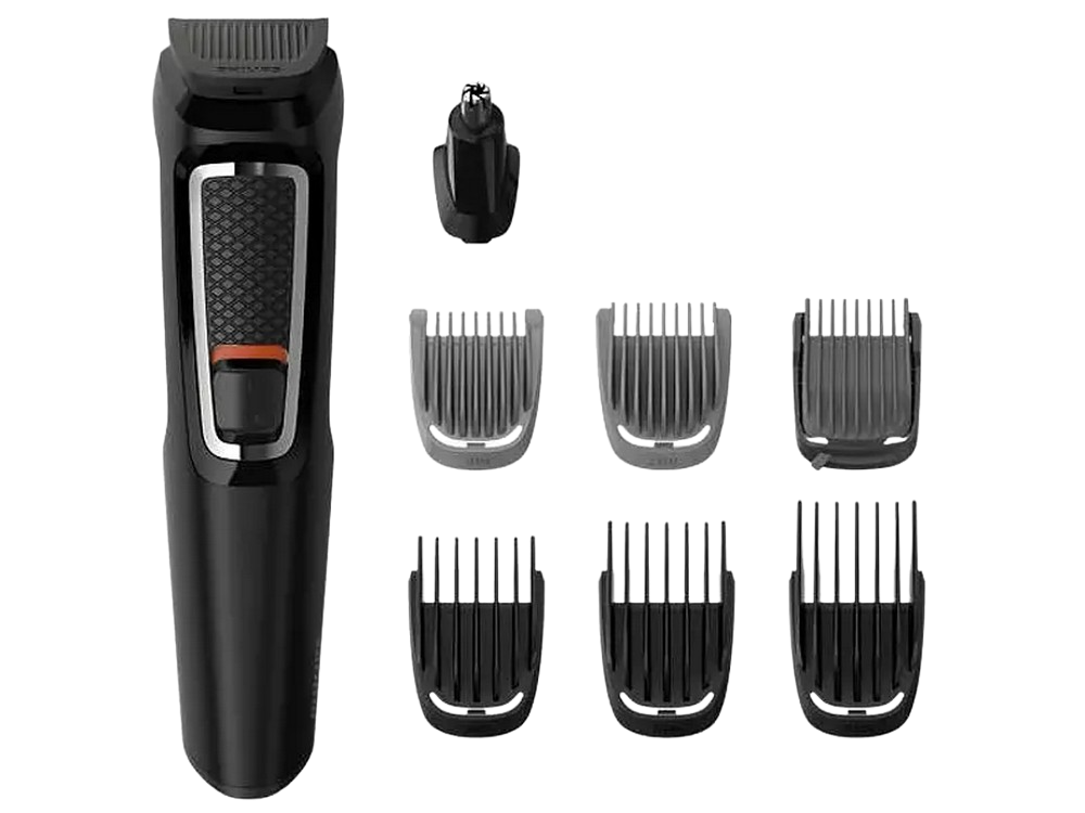 Afeitadora Corporal Multigroom philips mg373015 recortadora de y cortapelos serie 3000 8 en 1 s3000 60 seco negro perfiladorbarbero cortapelo cara batería 60min. maquina para hombre cabeza accesorios nariz barbero