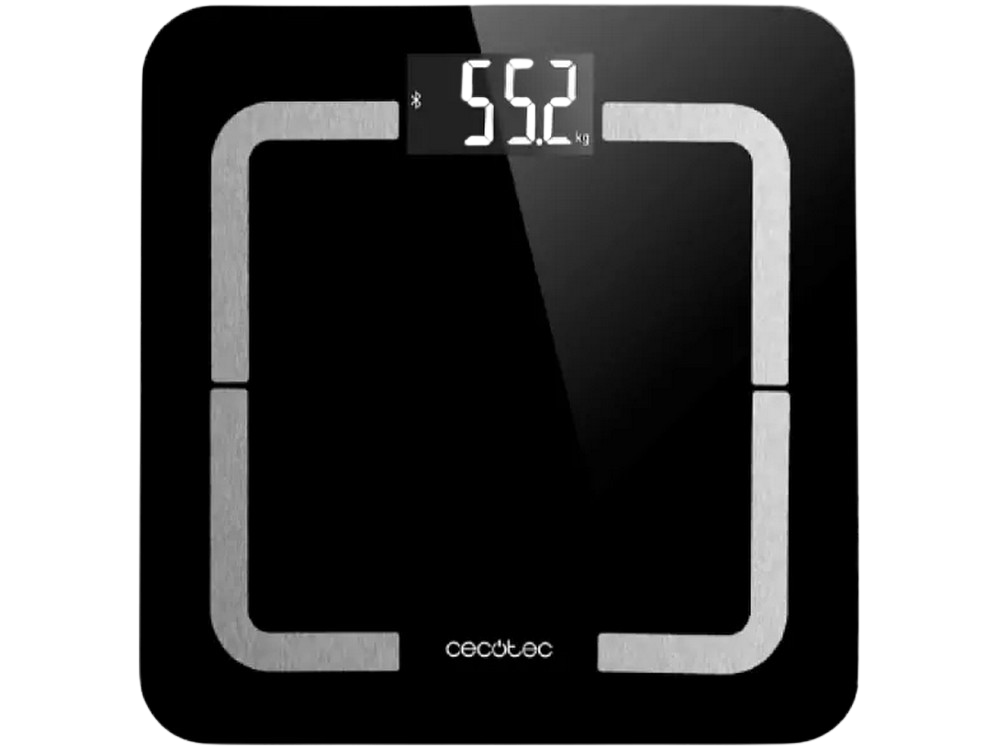 Báscula de baño - Cecotec Surface Precision 9500 Smart Healthy, 180 kg, 4 Sensores, Bluetooth, Negro