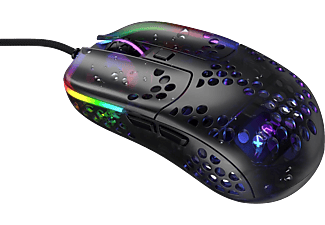 CHERRY MZ1 RGB - Zy’s Rail - Gaming Mouse, Wired, Ottica con LED, 16000 cpi, Nero/Trasparente