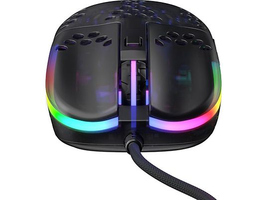 CHERRY MZ1 RGB - Zy’s Rail - Gaming Mouse, Wired, Ottica con LED, 16000 cpi, Nero/Trasparente