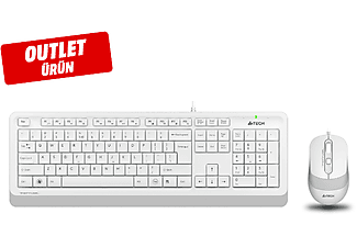 A4 TECH F1010 Q USB FN-MM 1600D Klavye + Mouse Set Beyaz Outlet 1207378