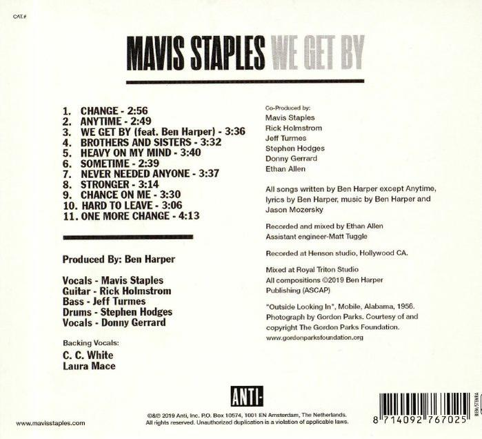 Albumcover mit Text und Titelliste.