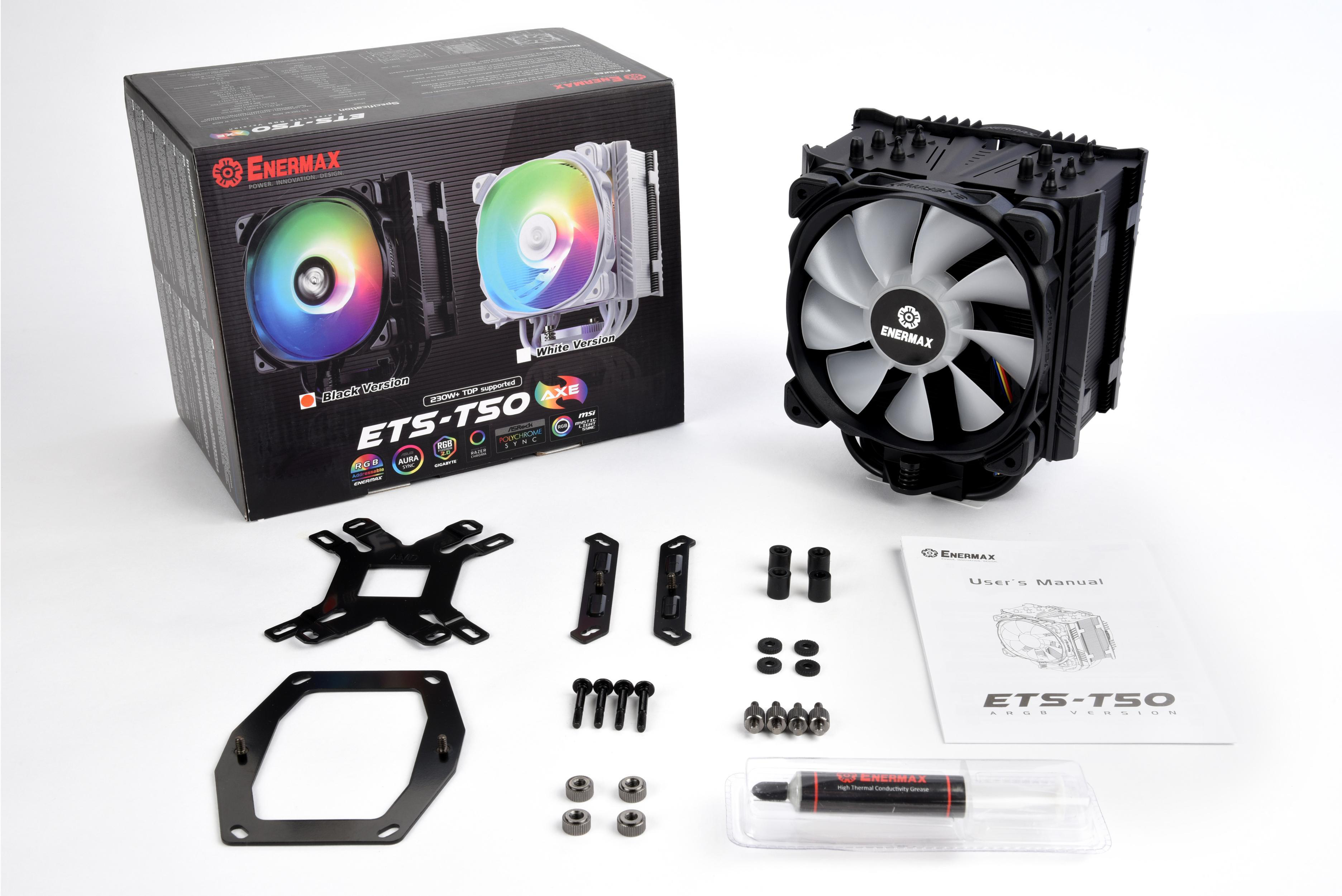 ENERMAX ETS-T50 AXE ARGB CPU Kühler, Schwarz