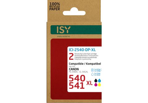 ISY ICI-2540-DP-XL wiederaufbereitete Tintenpatronen ersetzen Canon PG-540XL  black und CL-541XL colour online kaufen | MediaMarkt