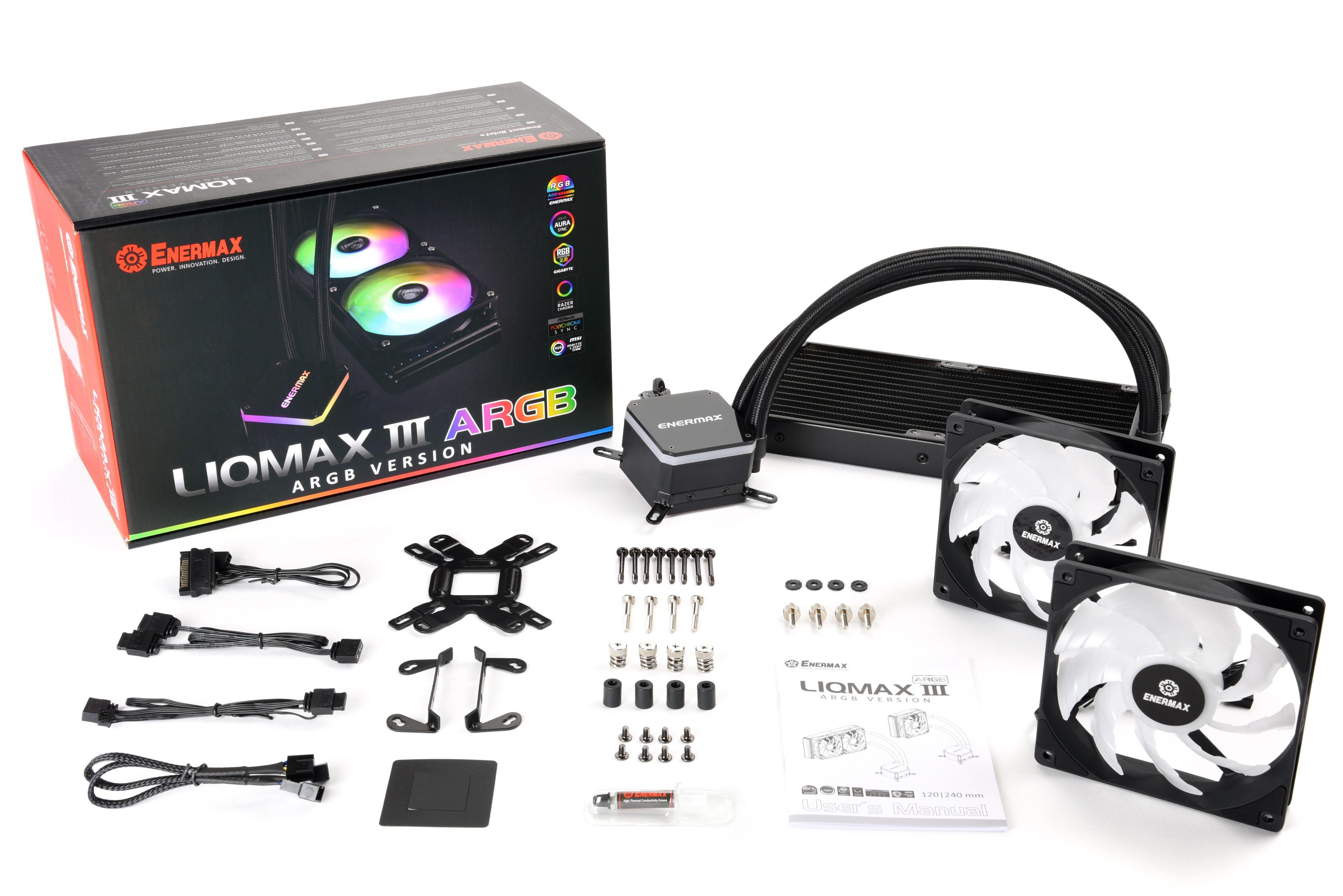 ENERMAX Liqmax III ARGB 240 CPU Wasserkühlung, Schwarz