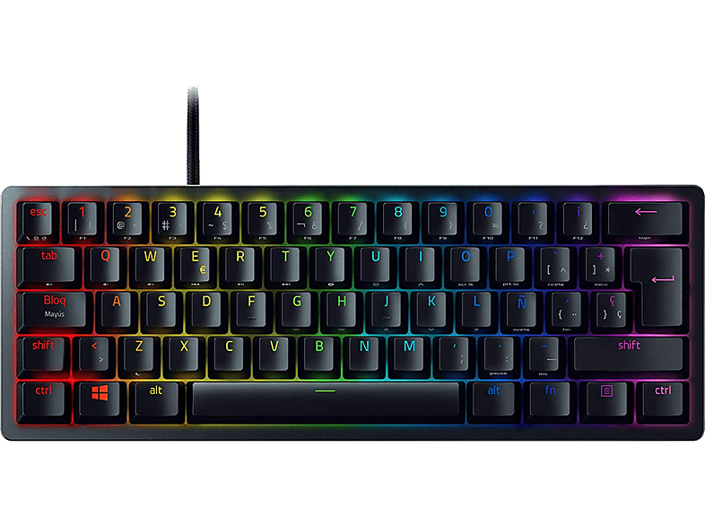 Razer Teclado con cables para videojuegos con interruptor óptico Huntsman  Mini 60%