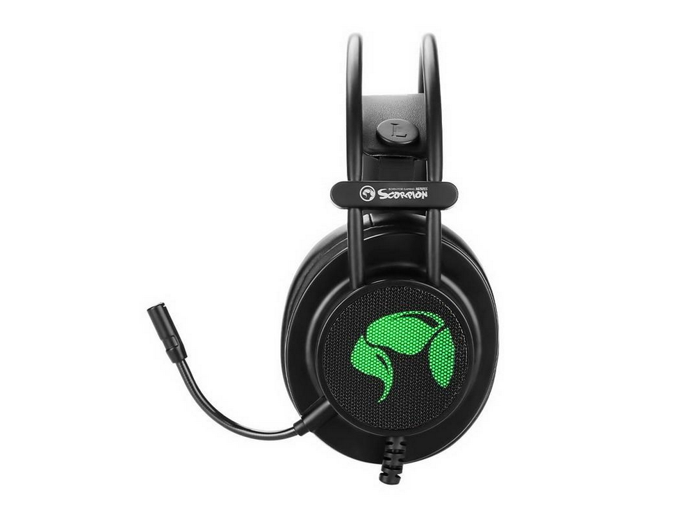 Auriculares gaming - Scorpion Marvo HG9055, Para PC, 50 mm, Micrófono, Luz RGB, 7.1, Negro