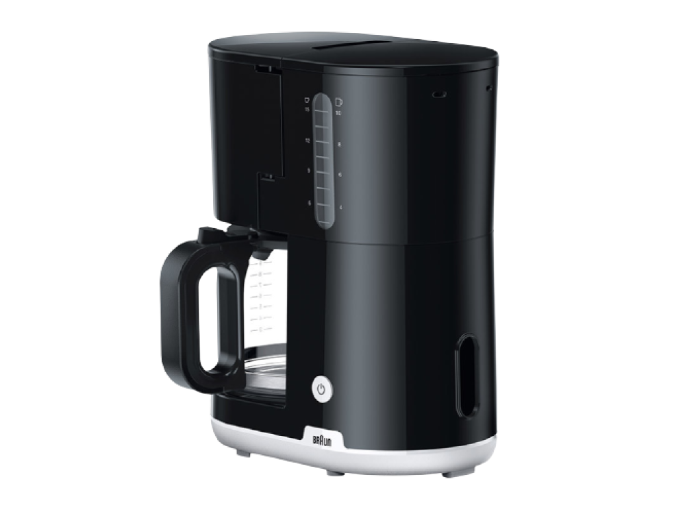 Cafetera de goteo - Braun KF1100BK, Potencia 1000 W, 15 Tazas, Apagado automático, Negro