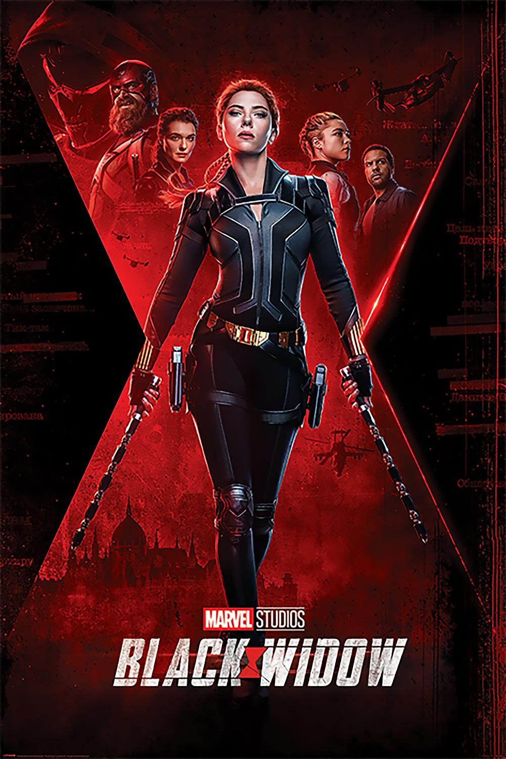 Widow Poster Black Marvel Scarlett INTERNATIONAL PYRAMID Johansson Teaser,