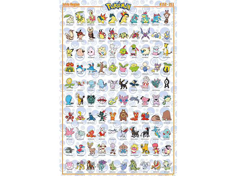 GB EYE Pokémon Johto Region  Poster