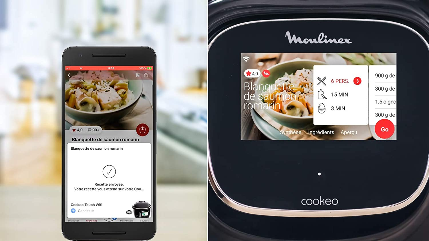 MOULINEX Cookeo Touch (CE9028) Multicuiseur (Noir)