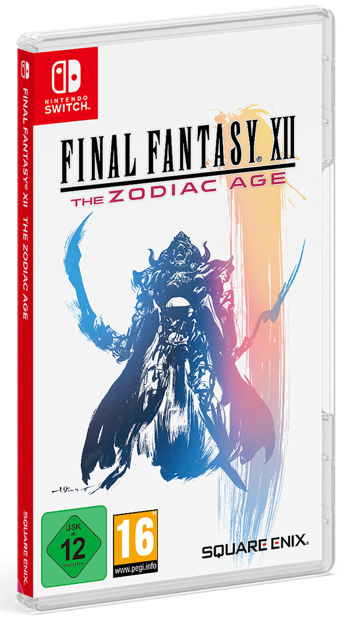 Final Fantasy XII-Spielhülle, durchsichtiger Kunststoff, mit sichtbarem Spielcover.
