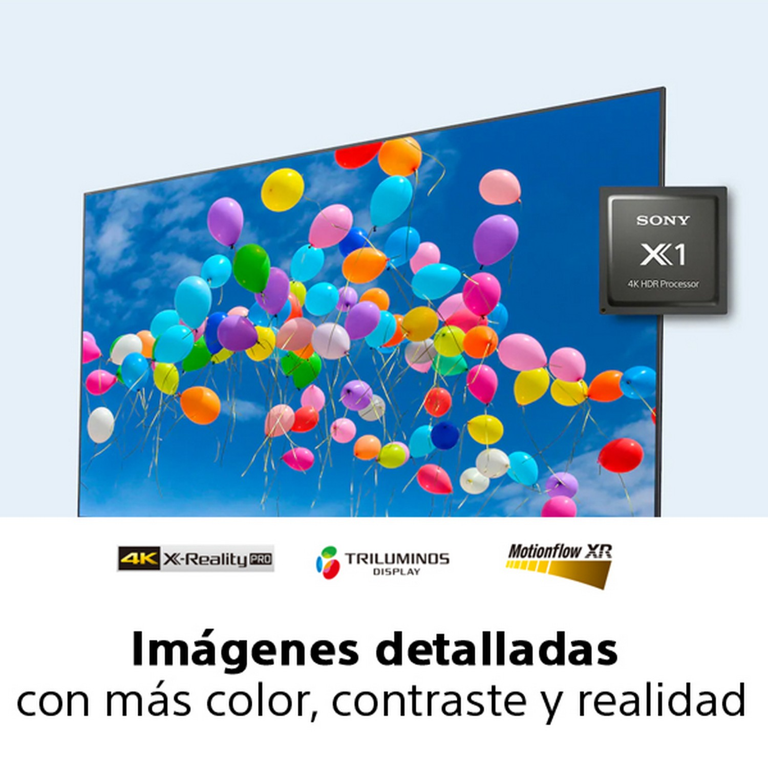 TV LED 43" - Sony KD43XH8077, UHD 4K, HDR, X1, SmartTV (AndroidTV), Asistente de Google, Triluminos, Plata