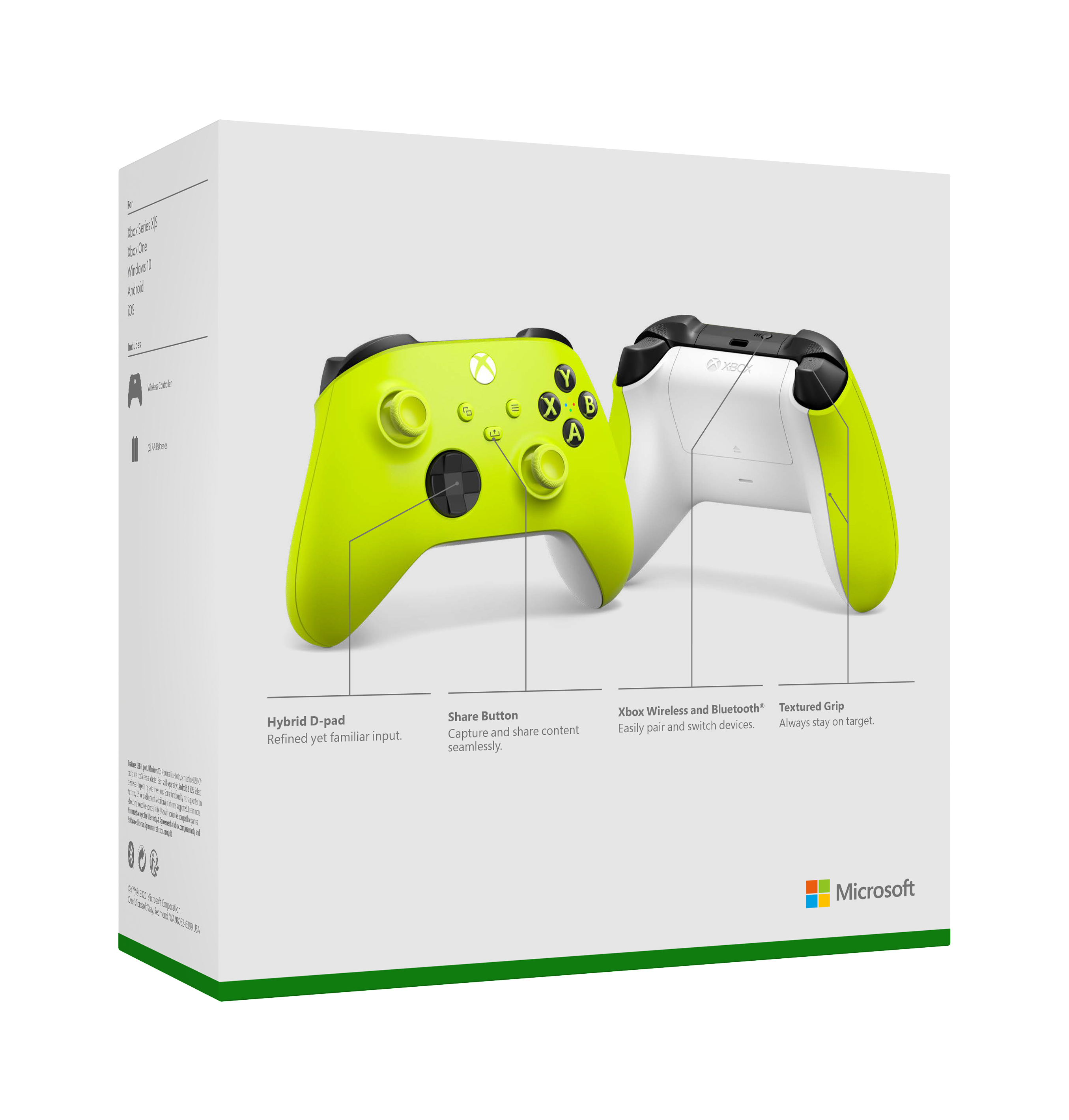 MICROSOFT Xbox Wireless Controller Electric Xbox Volt für Xbox Series S, One, Android, PC, X Series Xbox
