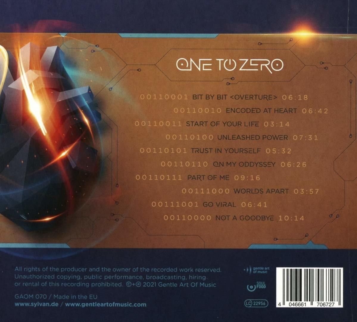 CD-Cover mit Text und einer digitalen Herzgrafik. Der Hintergrund ist blau und orange.