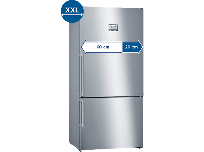 BOSCH KGN86AIDP Serie 6 Kühlgefrierkombination (D, 246 kWh, 1860 mm hoch,  inox-antifingerprint) Kühlgefrierkombination in inox-antifingerprint kaufen  | SATURN