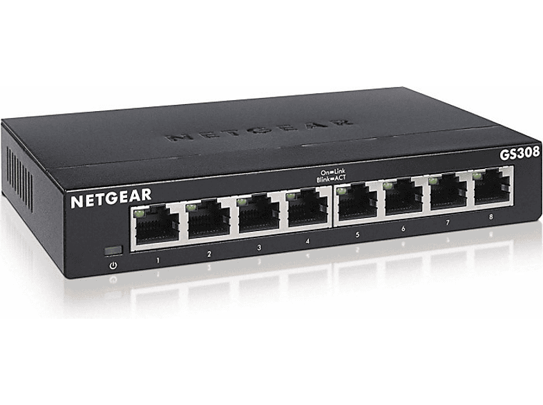 NETGEAR Switch SOHO GS300, Gigabit, 8x RJ-45, V3, Schwarz — Foto 2 von 2