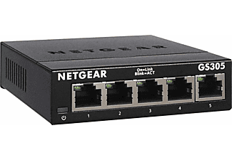 NETGEAR Switch SOHO GS305, Gigabit, 5x RJ-45, V3, Unmanaged,  Schwarz