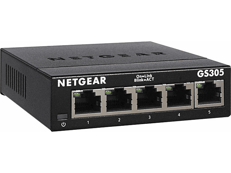 NETGEAR Switch SOHO GS305, Gigabit, 5x RJ-45, V3, Unmanaged, Schwarz — Foto 2 von 2