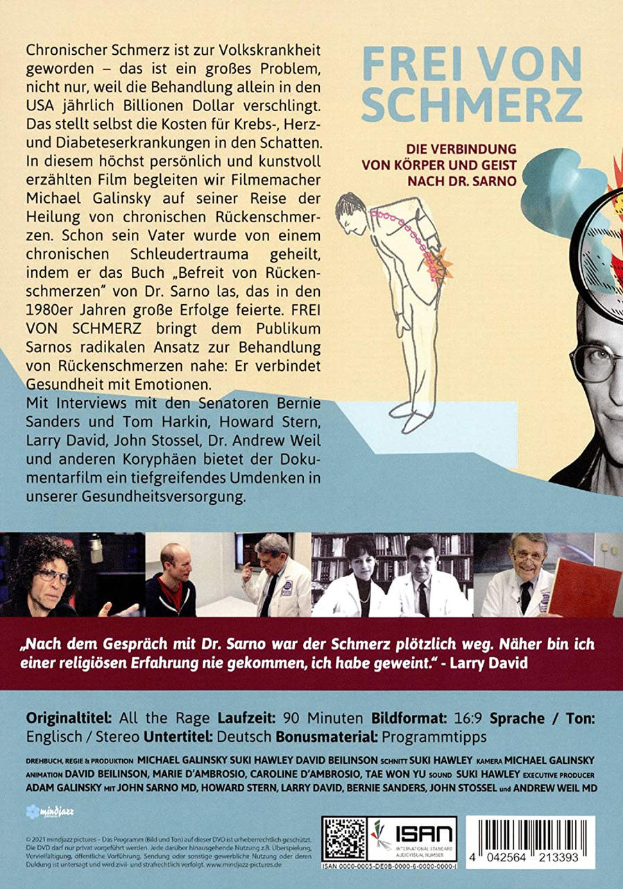 Frei von Schmerz - Die Verbindung von Körper & Geist nach Dr. Sarno DVD