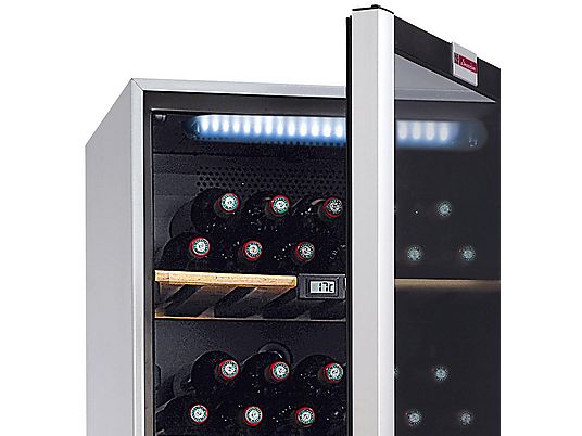 Vinoteca - La Sommelière VIP185, 200 W, Compresor, Para 197 Botellas, Multitemperatura, Antivibración, Inox