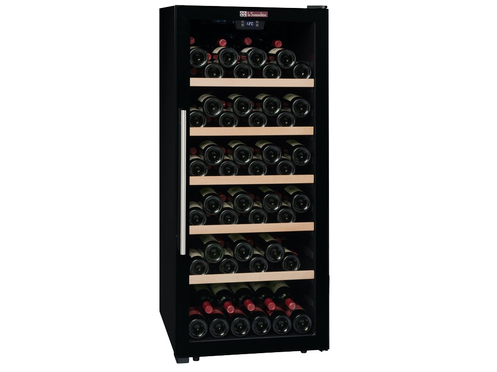 Vinoteca - La Sommelière SLS117, 100 W, Compresor, 121 Botellas, De 5 a 20°C, 5 Estantes, Negro