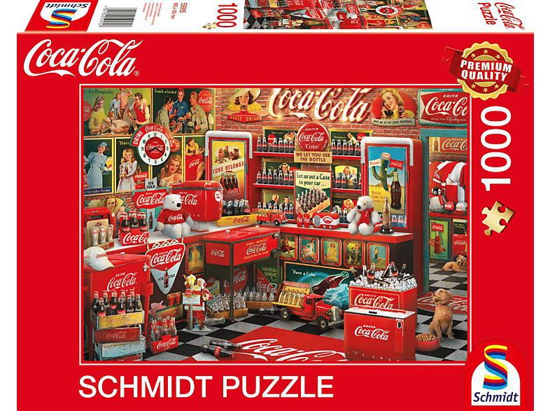 Puzzle Mehrfarbig History Coca-Cola Teile 1000 (UE) SPIELE SCHMIDT