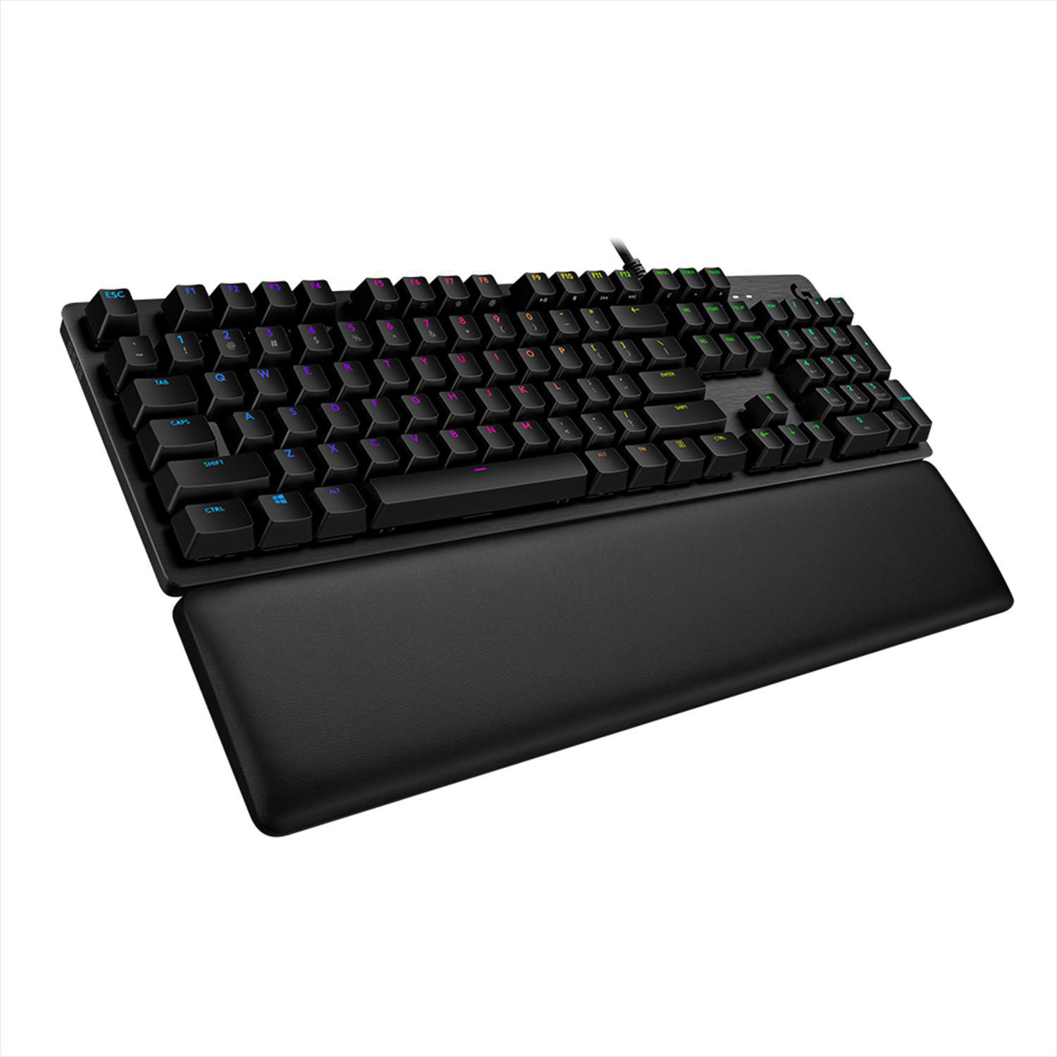 LOGITECH G513 Carbon RGB, GX Blue (Clicky), Gaming Tastatur, Mechanisch, kabelgebunden, Schwarz