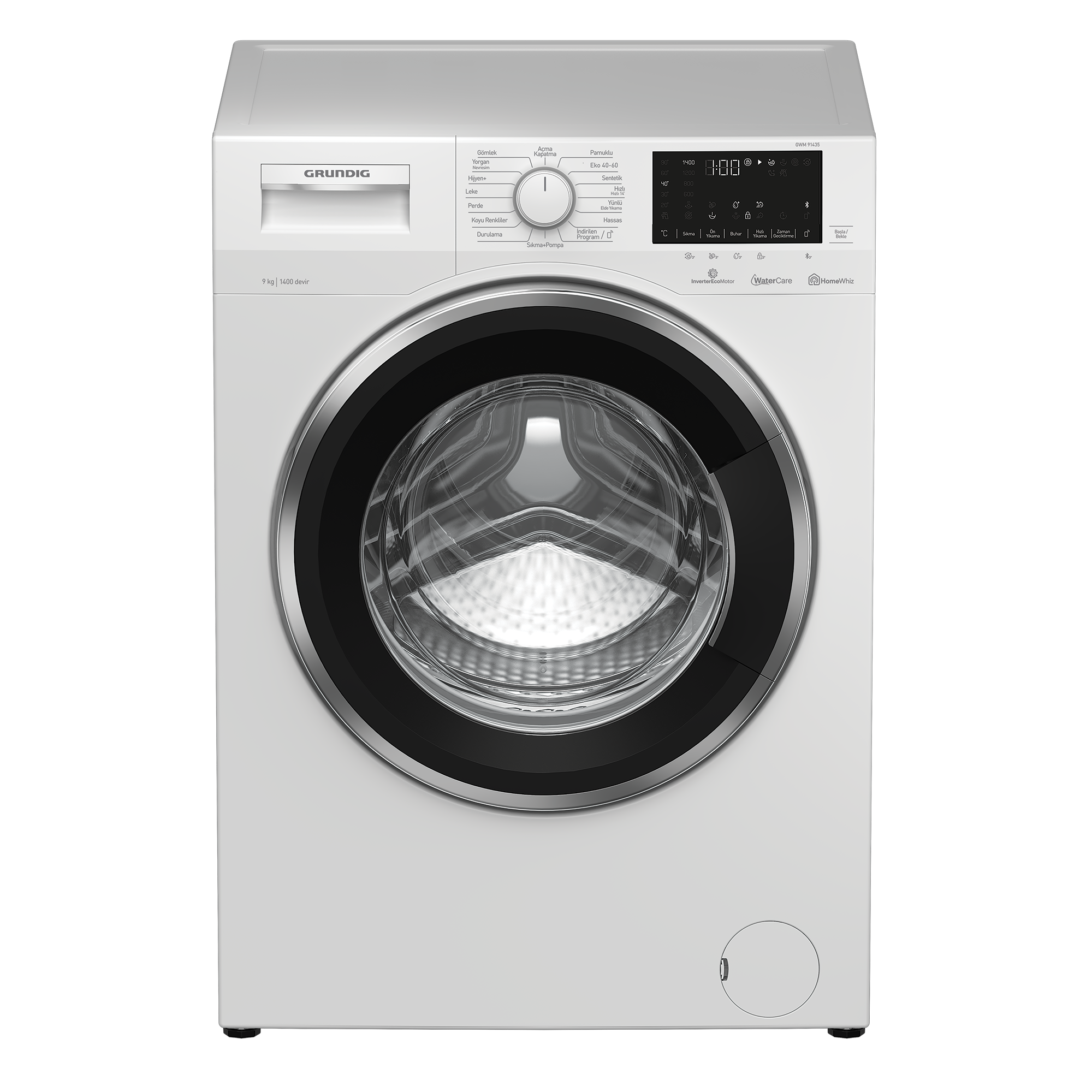 GRUNDIG GWM 91435 A Enerji Sınıfı 9kg 1400 Devir Çamaşır Makinesi Beyaz