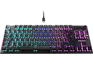 ROCCAT Vulcan TKL - Gaming-Tastatur, Kabelgebunden, QWERTZ, Tenkeyless (TKL), Mechanisch, Titan Switch Mechanical linear, Schwarz