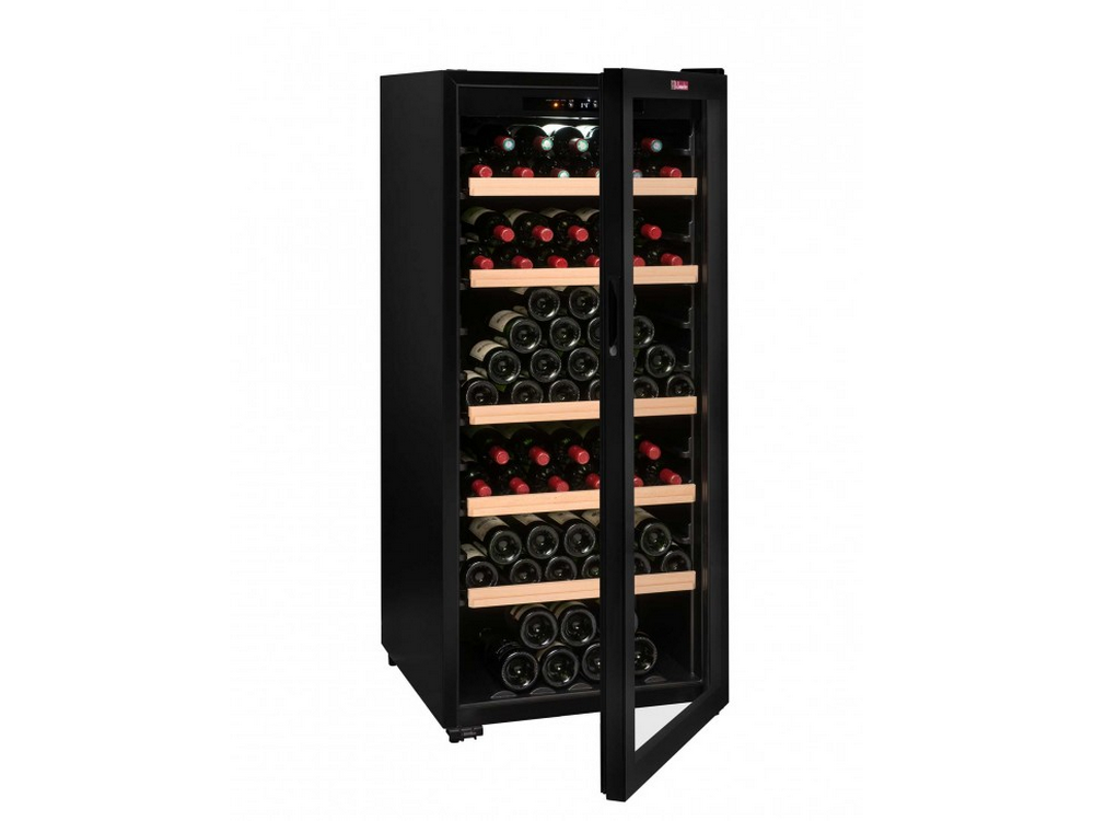 Vinoteca - La Sommelière CTV178 , 165 botellas, Dinámico, De 5 a 20°C, Puerta acristalada, 5 bandejas, Negro