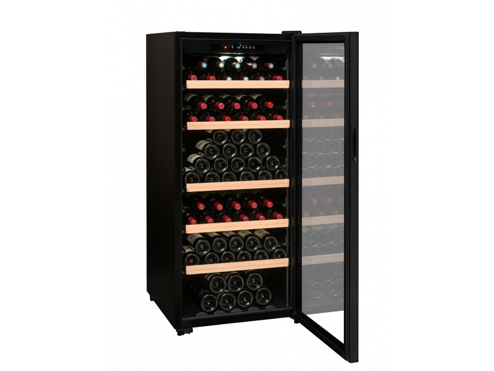 Vinoteca - La Sommelière CTV178 , 165 botellas, Dinámico, De 5 a 20°C, Puerta acristalada, 5 bandejas, Negro